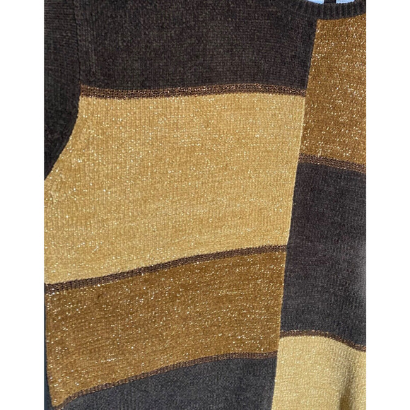 Vintage Carolyn Taylor Womens Colorbock Sweater Size 1X Patchwork Grandmacore - Picture 2 of 8